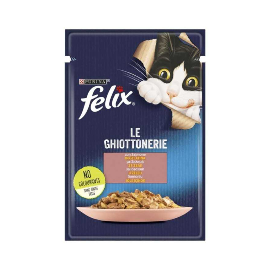 Felix Jöle İçinde Somonlu Yetişkin Kedi Yaş Mamasi 85 gr