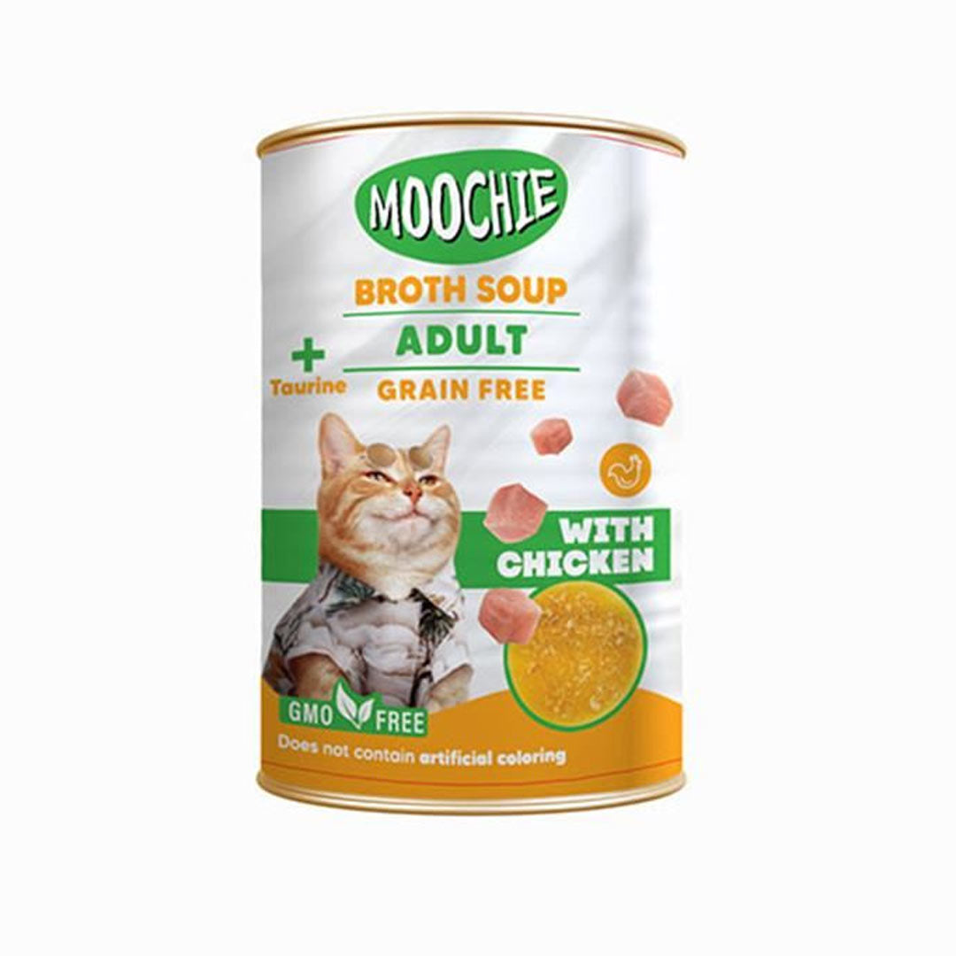 Moochie Et Suyu İçerisinde Tavuklu Tahılsız Yetişkin Kedi Çorbası 135ml