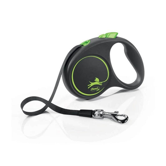 Flexi Black Desing Otomatik Yeşil Şerit Gezdirme Medium 5 Metre