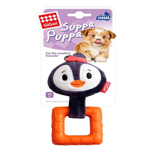 GiGwi Suppa Puppa Penguen Şeklinde Sesli Yavru Köpek Diş Kaşıma Oyuncağı