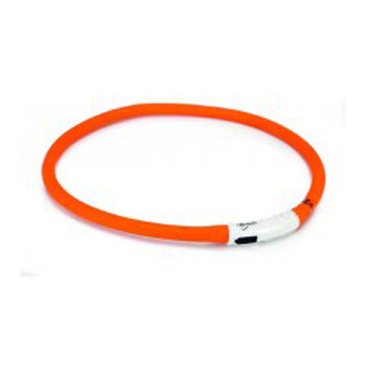 Beeztees Light-Up Orange Dog Collar 10mm*70cm