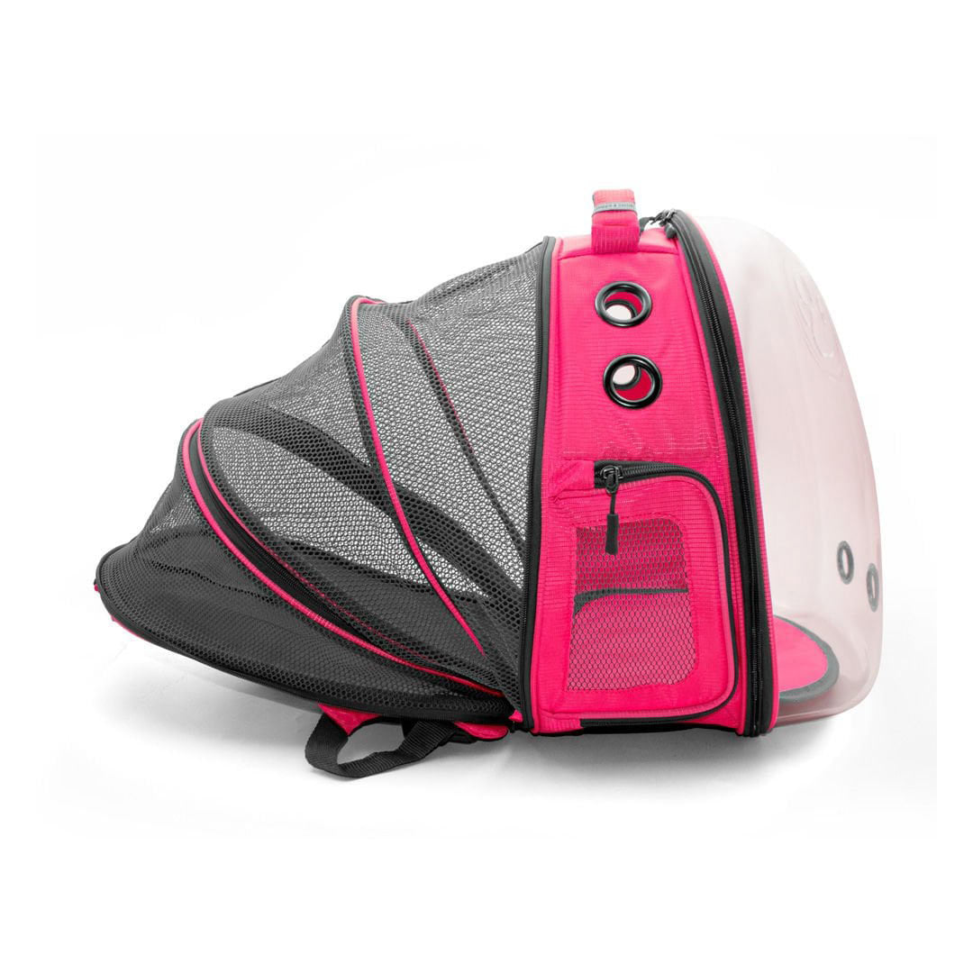 Doggie & Cattie Fileli Pembe Kedi ve Küçük Irk Köpek Sırt Taşıma Çantası 25x60x40 Cm