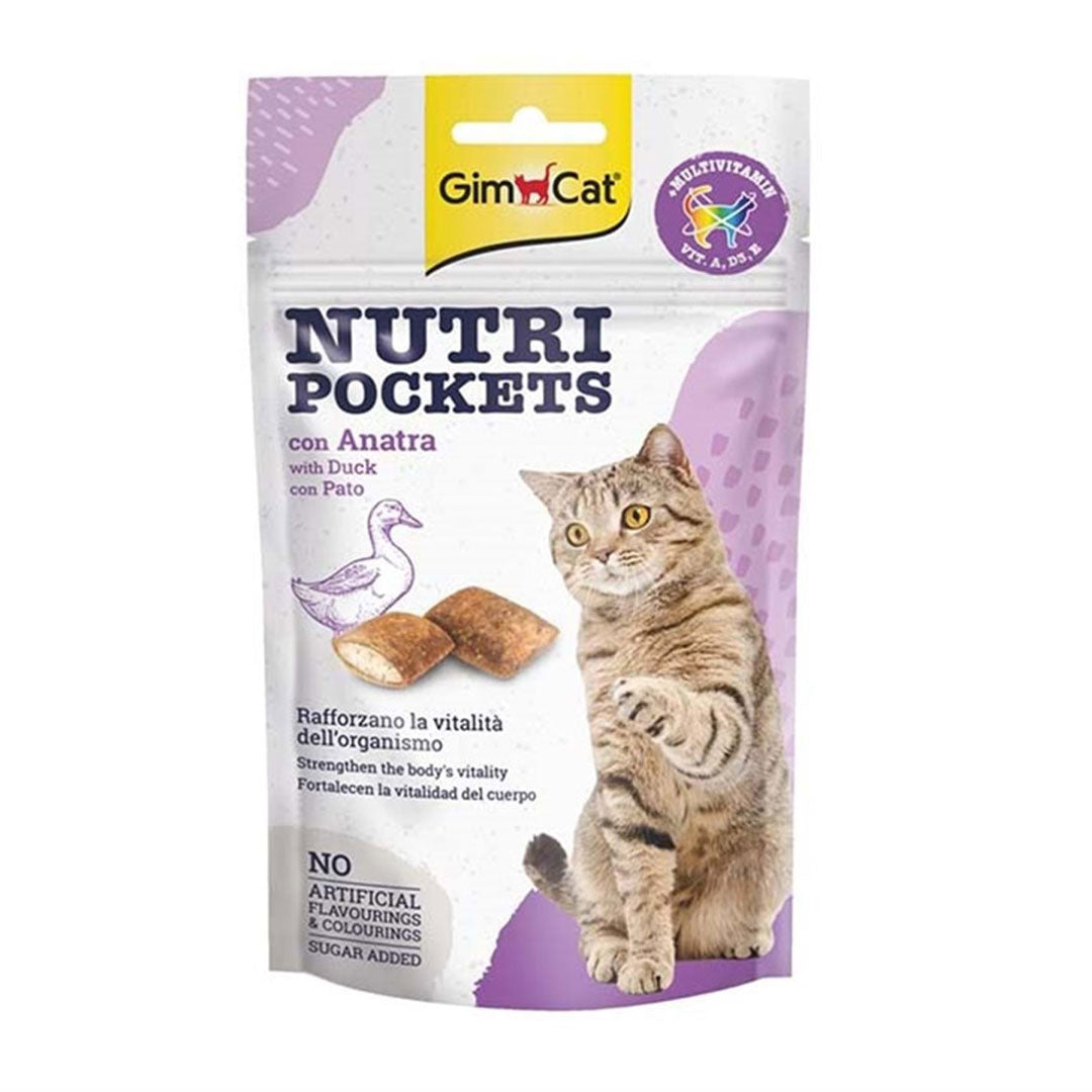 GimCat Nutripockets Ördekli Kedi Ödülü 60 Gr