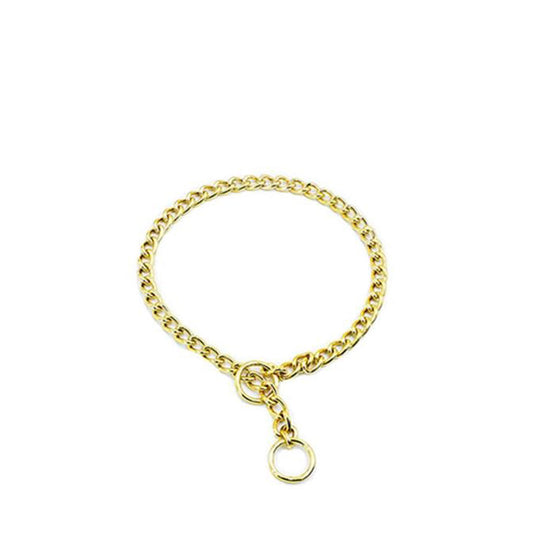 Doggie Gold Plated Choke Chain Collar 3x35-40 Cm