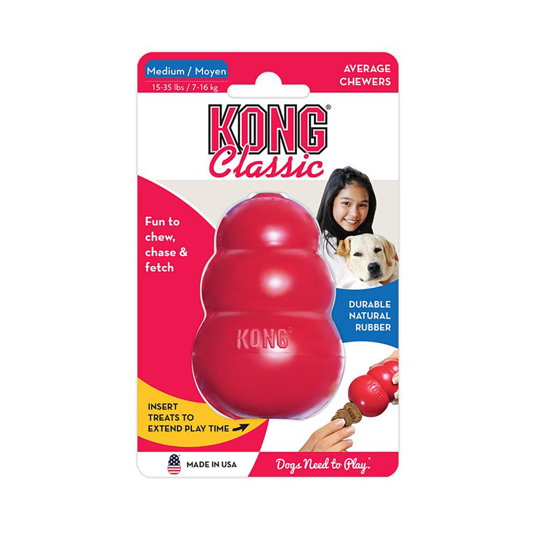 لعبة كلب Kong Classic من الكاوتشوك بفتحة للمكافآت م