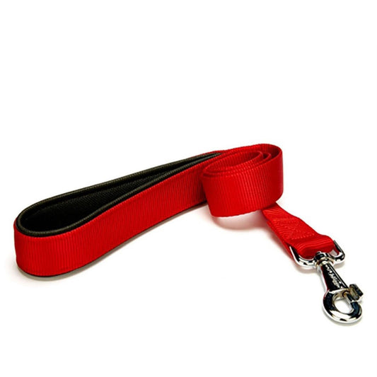 Doggie Comfort Woven Handmade Red Dog Walking Leash 3x100-cm