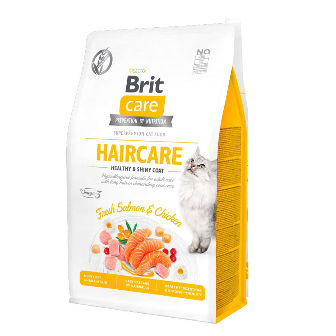 Brit Care Hypo-Allergenic Tahılsız Deri ve Tüy Sağlığı için Somonlu ve Tavuklu Yetişkin Kedi Maması 2Kg