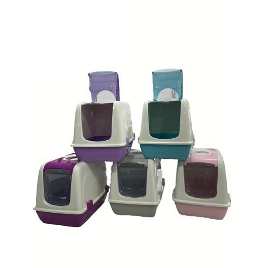 Petpretty Cat Toilet with Lid 37x40x40 cm