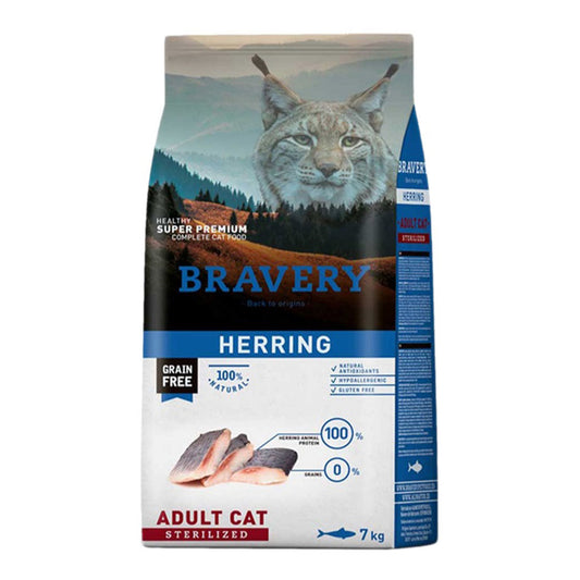 Bravery Tahılsız Ringa Balıklı Kısırlaştırılmış Yetişkin Kedi Maması 7kg