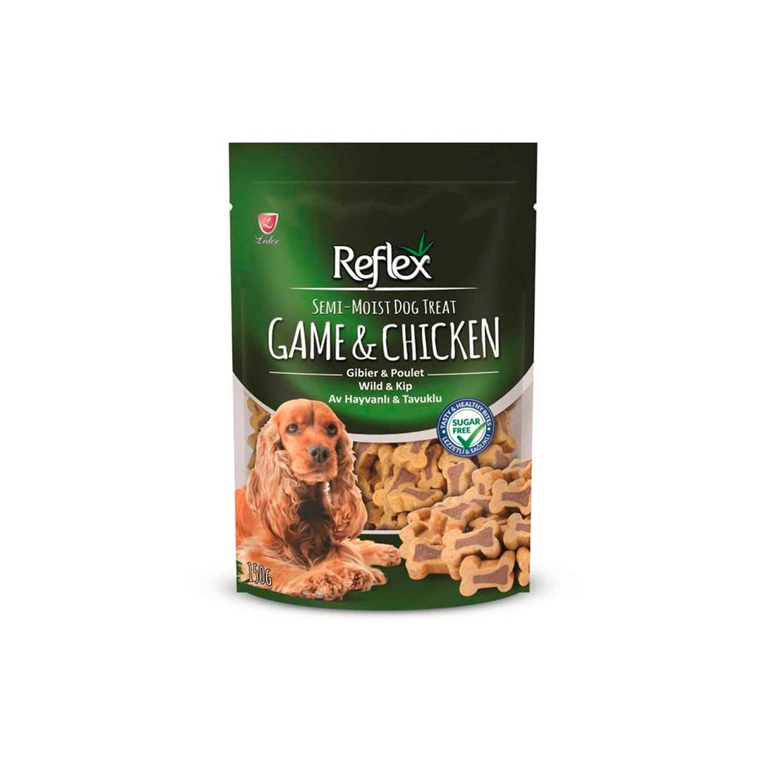 Reflex Game and Chicken Semi-Moist Dog Treats 150g