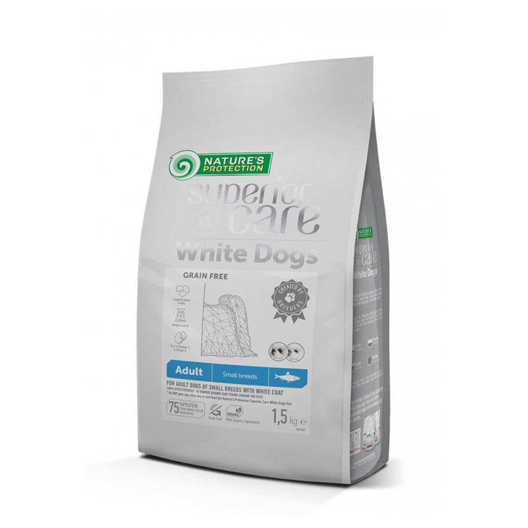 Nature's Protection Grain-Free Small Breed White Dog Food with Animal Protein and Mackerel 1.5 Kg