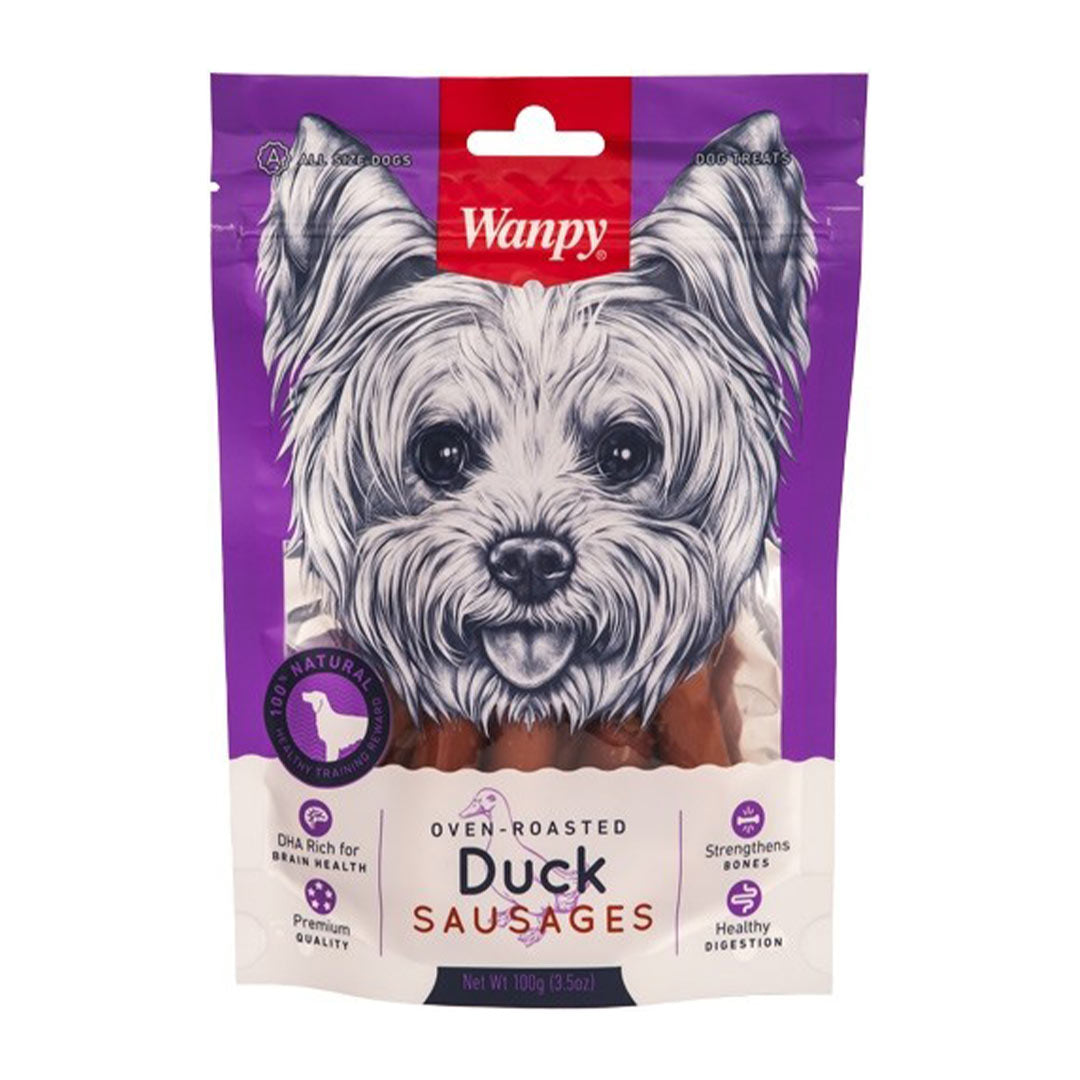 Wanpy Duck Sausage Dog Treats 100g