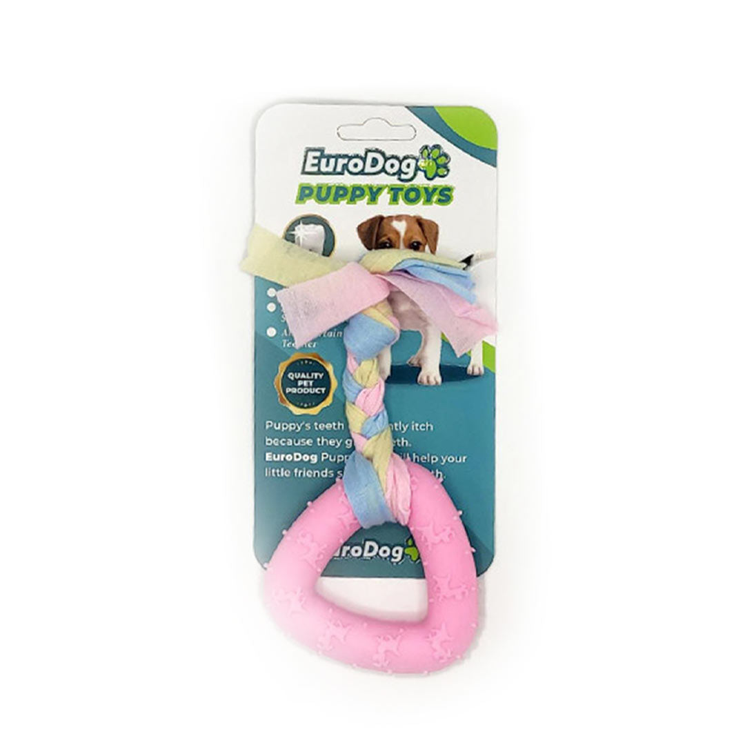 Eurodog Pink Triangle Puppy Teething Toy