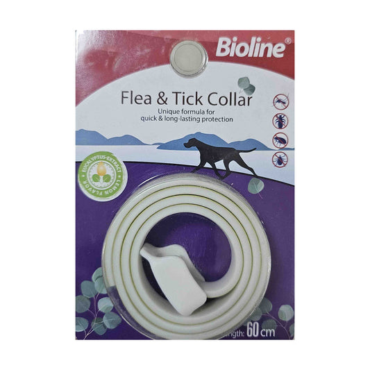 Bioline Dog Flea and Tick Collar Eucalyptus and Lemon Scented 60cm 