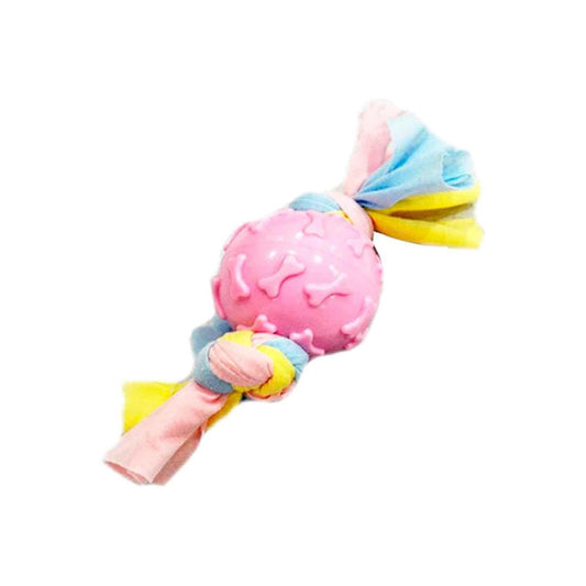 لعبة تسنين للكلاب بتصميم كرة وردية اللون من يورو دوج، مقاس 19 سم