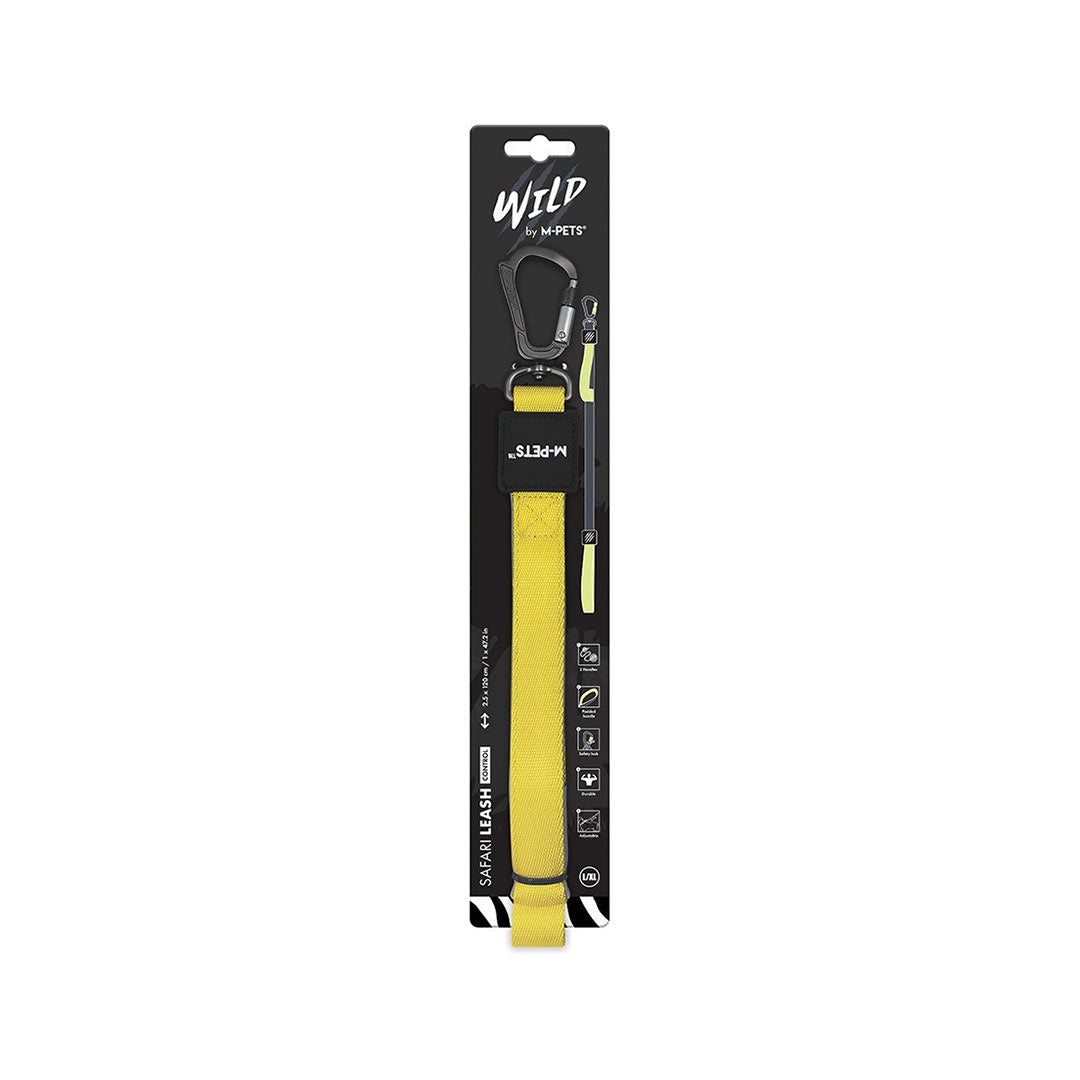 M-Pets Wild Safari Regular Yellow Dog Leash L-XL