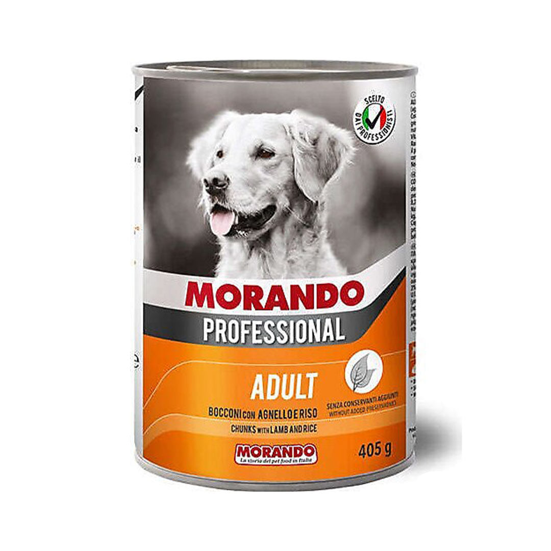 Morando Lamb and Rice Dog Canned Food Chunks 405g