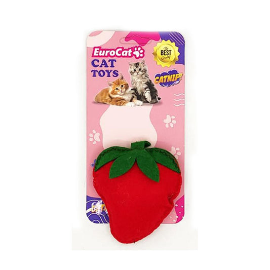 Euro Cat Toys Plush Strawberry Cat Toy