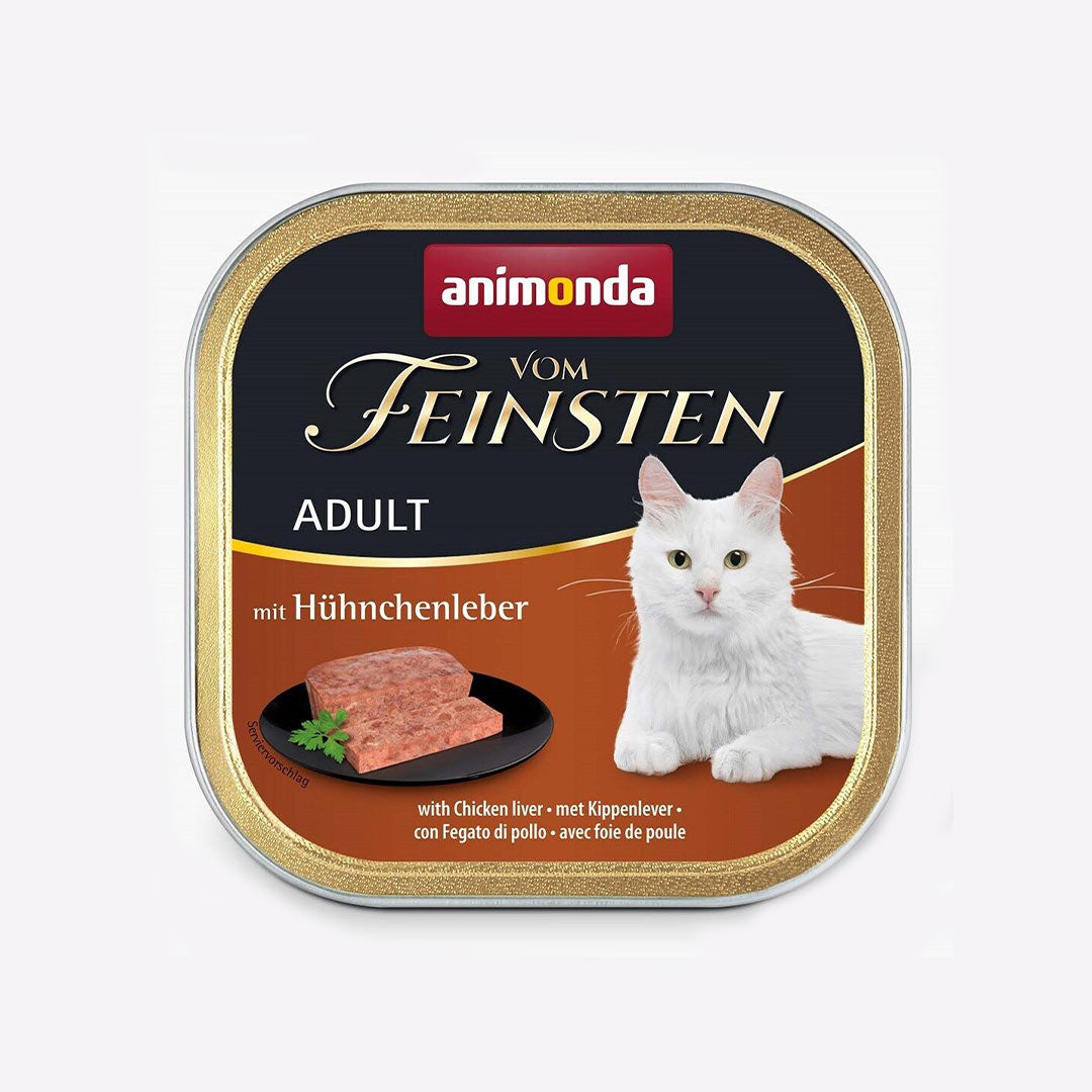 Animonda Vom Feinsten Tavuklu ve Ciğerli Yetişkin Yaş Kedi Maması 100gr