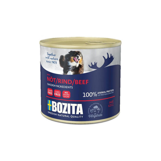 Bozita Natural Pate Biftekli Tahılsız Yetişkin Köpek Konservesi 625 gr