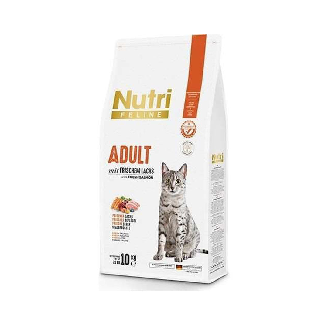 Nutri Feline Gluten-Free With Salmon Low-Grain Adult Cat Food 10kg