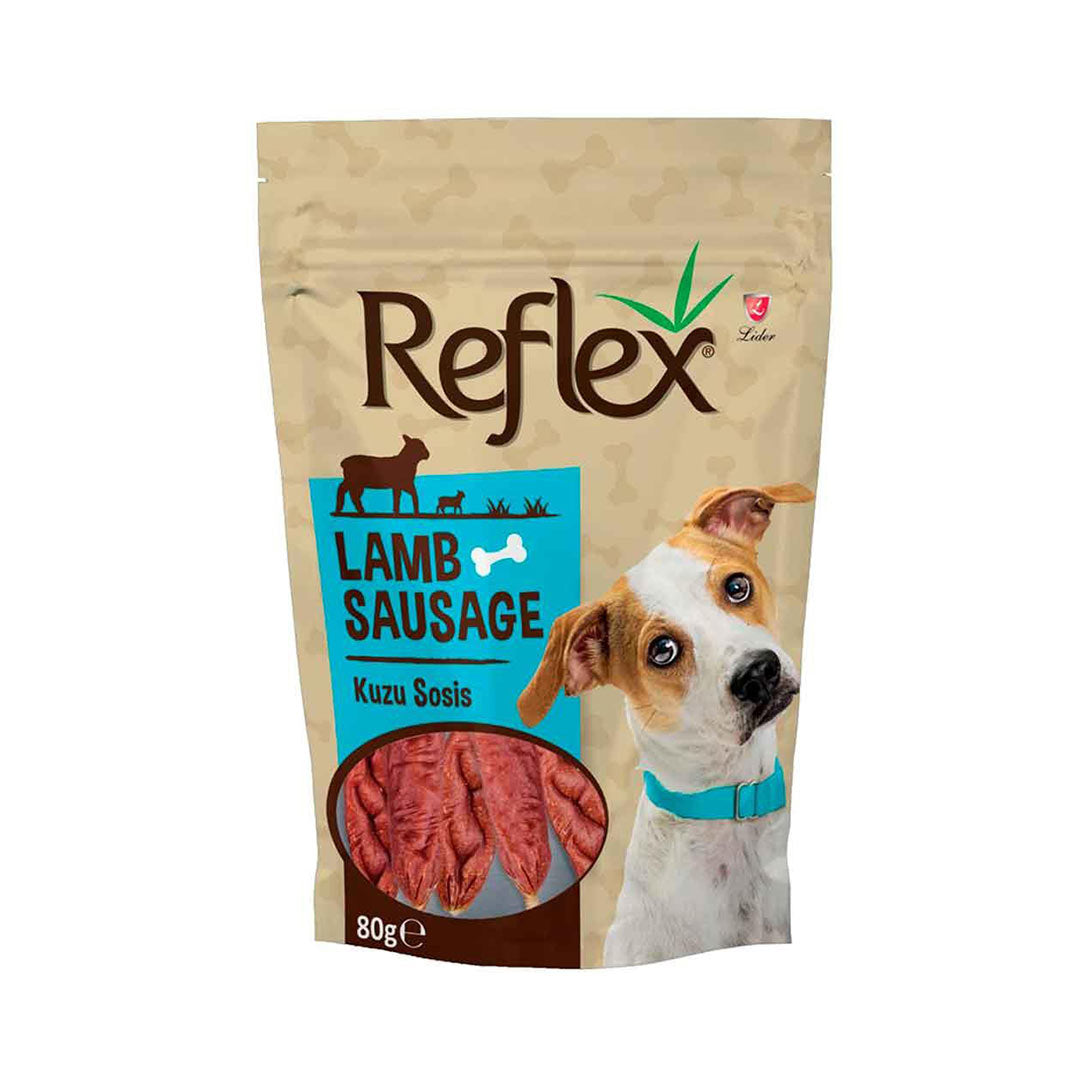 Reflex Sausage Kuzu Eti Parçacıkları Köpek Ödülü 80gr