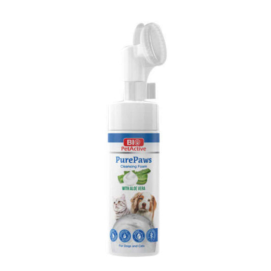 Bio Pet Active Pure Paws, Pet Grooming Foam for Cats & Dogs, 150ml