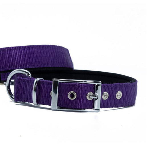 Doggie Elite Handmade Purple Dog Collar 2.5x42-50cm