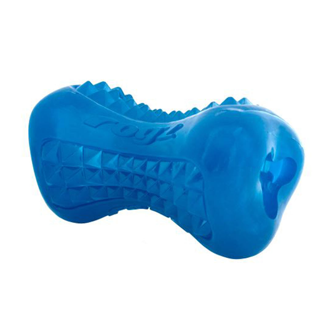 Rogz Yumz Oral Care Treat Dispenser Chew Blue Dog Toy 