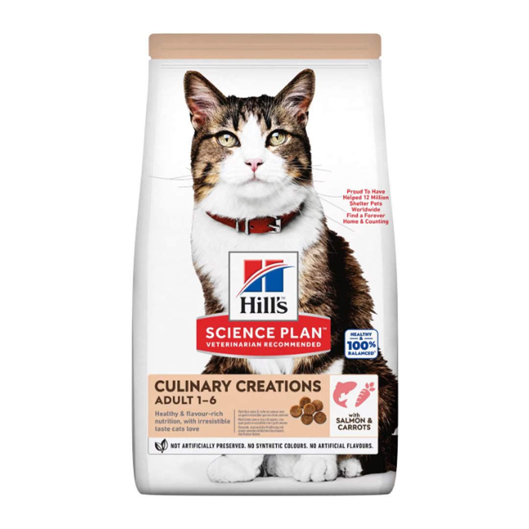 Hill's Science Plan Culinary Creations Somonlu Ve Havuçlu Yetişkin Kedi Maması 1,5 Kg
