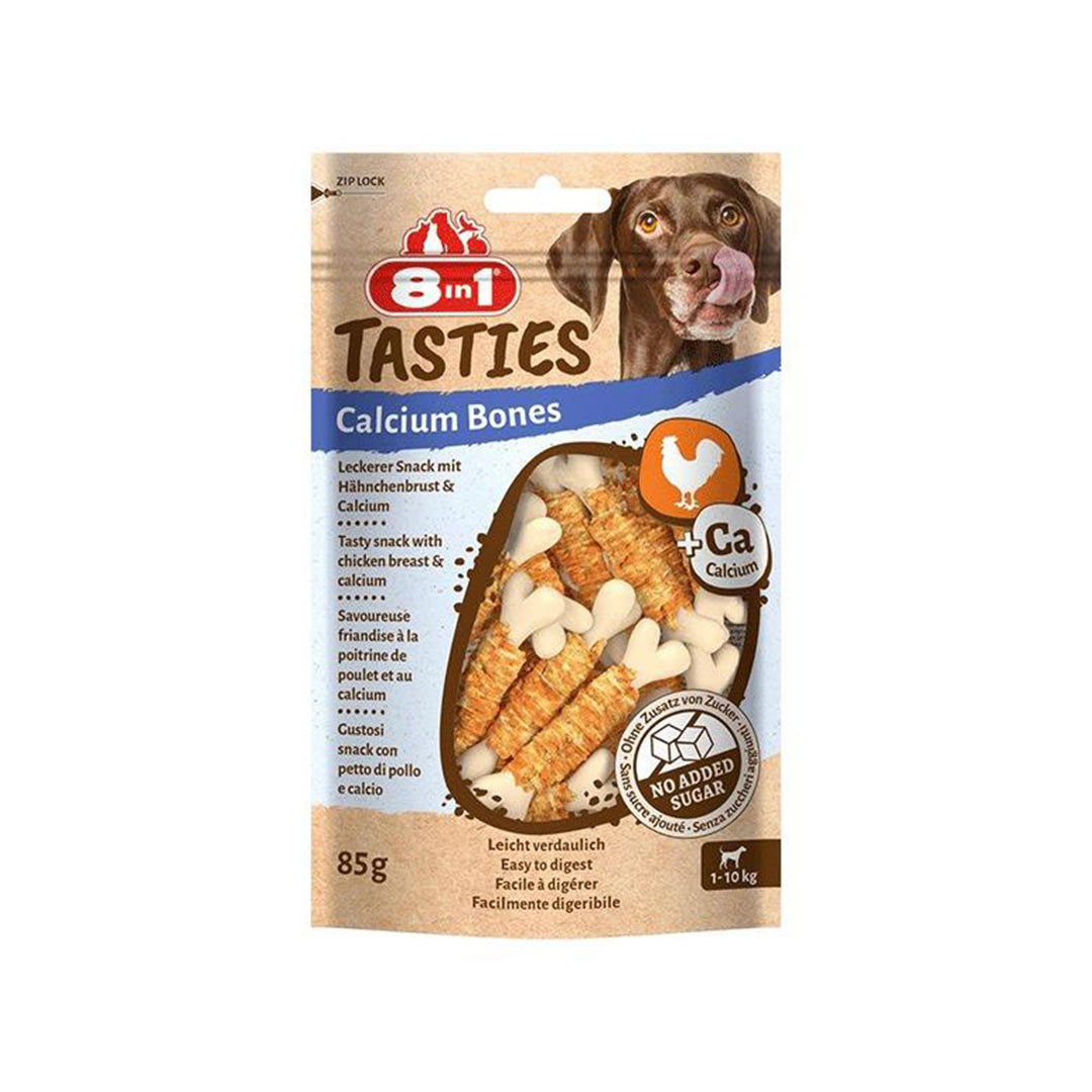 8 in 1 Tasties Calcium Bones Tavuk Sargılı Köpek Ödülü 85gr