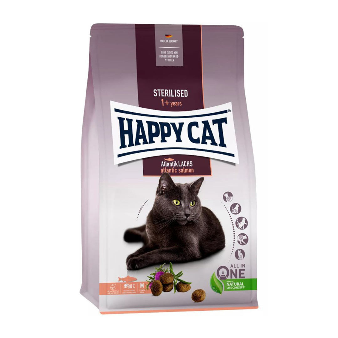 Happy Cat Sterilized Atlantic Salmon Adult Cat Food 4 Kg