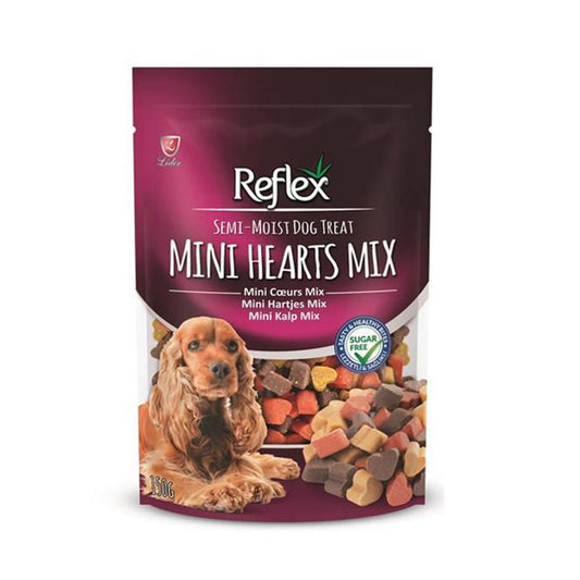 Reflex Semi-Moist Soft Mini Hearts Dog Treat 150g