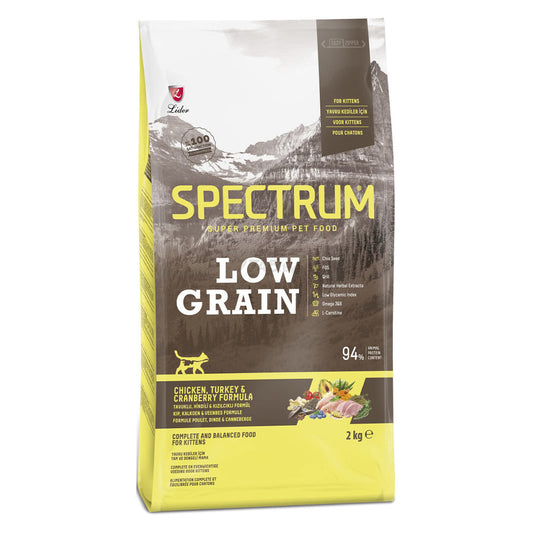 Spectrum Low Grain Kitten Food With Chicken,Turkey and Cranberry 2kg