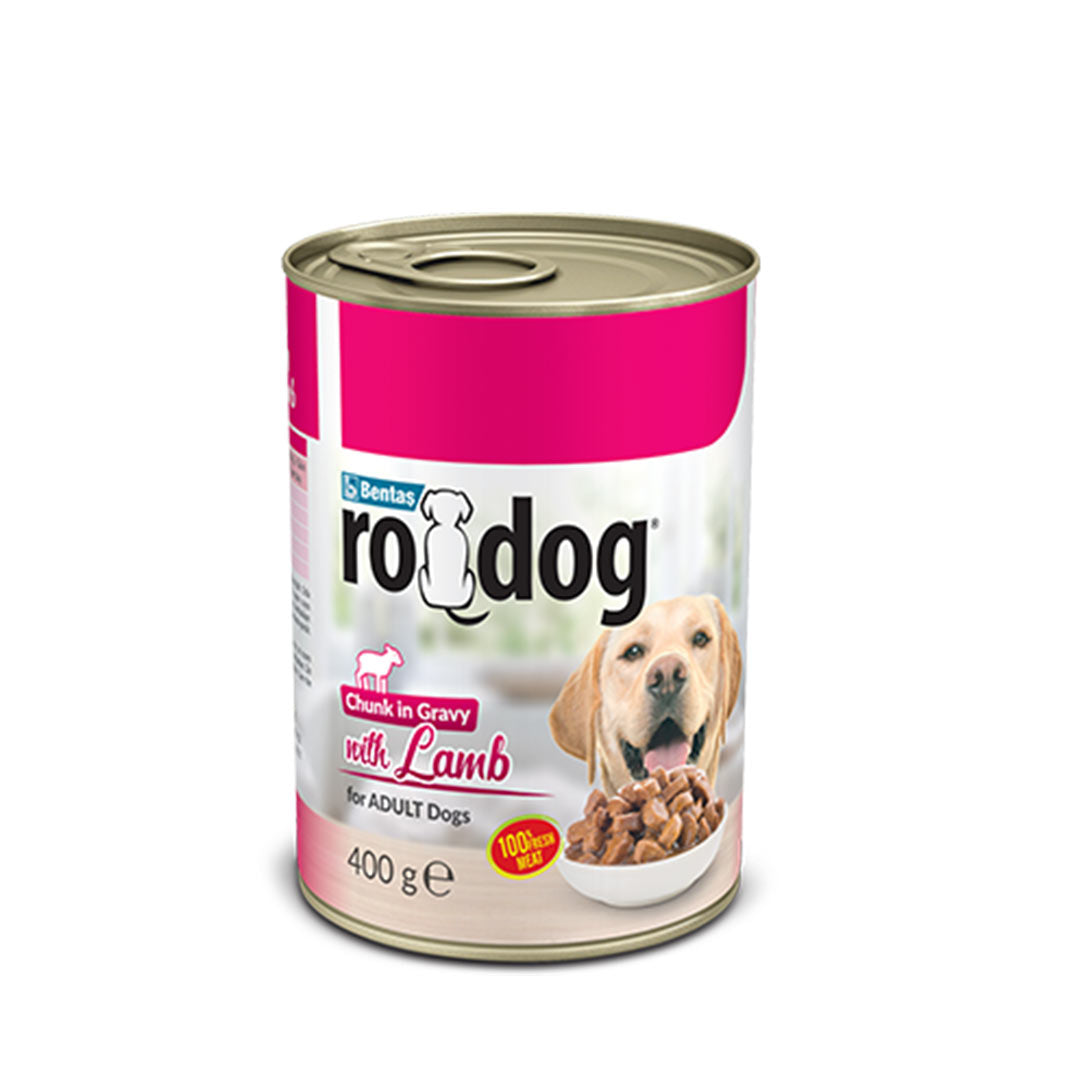 RoDog Puppy Lamb Flavored Dog Food Can 400 Gr