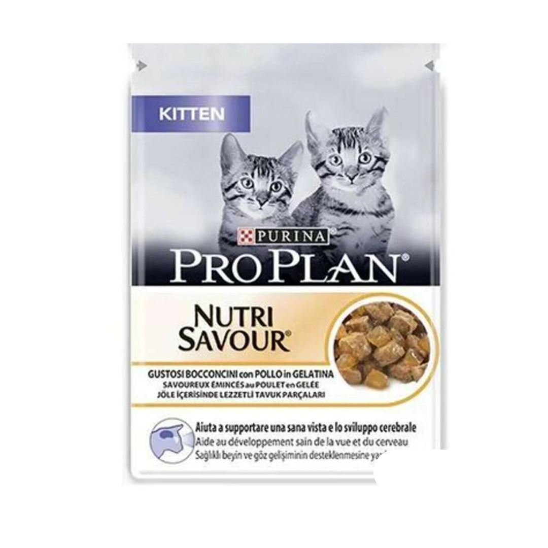 ProPlan Nutri Savour Tavuk Etli Pouch Yavru Kedi Yaş Maması 85 gr