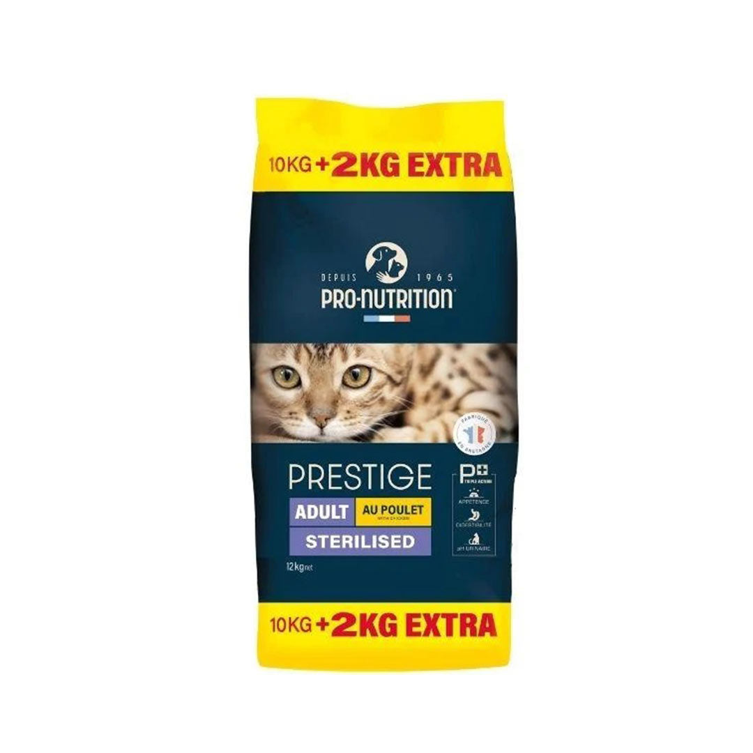 Pro Nutrition Prestige Adult Sterilised Tavuklu Kısırlaştırılmış Yetişkin Kedi Maması 10+2 kg