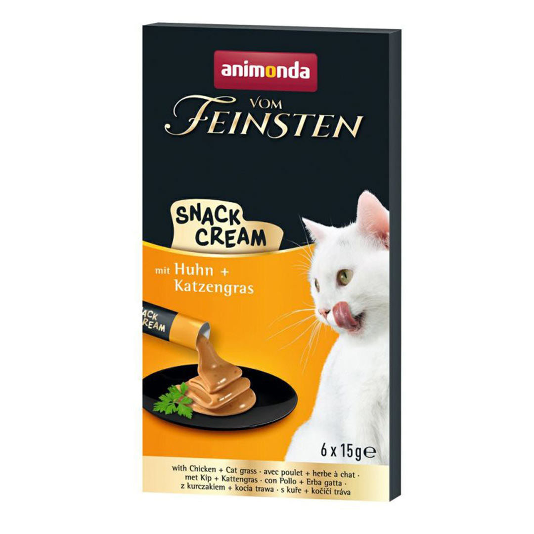 Animonda Snack Vom Feinsten Kremli Yetişkin Tavuklu & Kedi Otlu Kedi Ödülü 6x15 gr