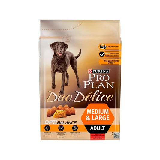 Pro Plan Duo Delice Medium Large Parça Sığır Etli Yetişkin Köpek Maması 2,5 kg