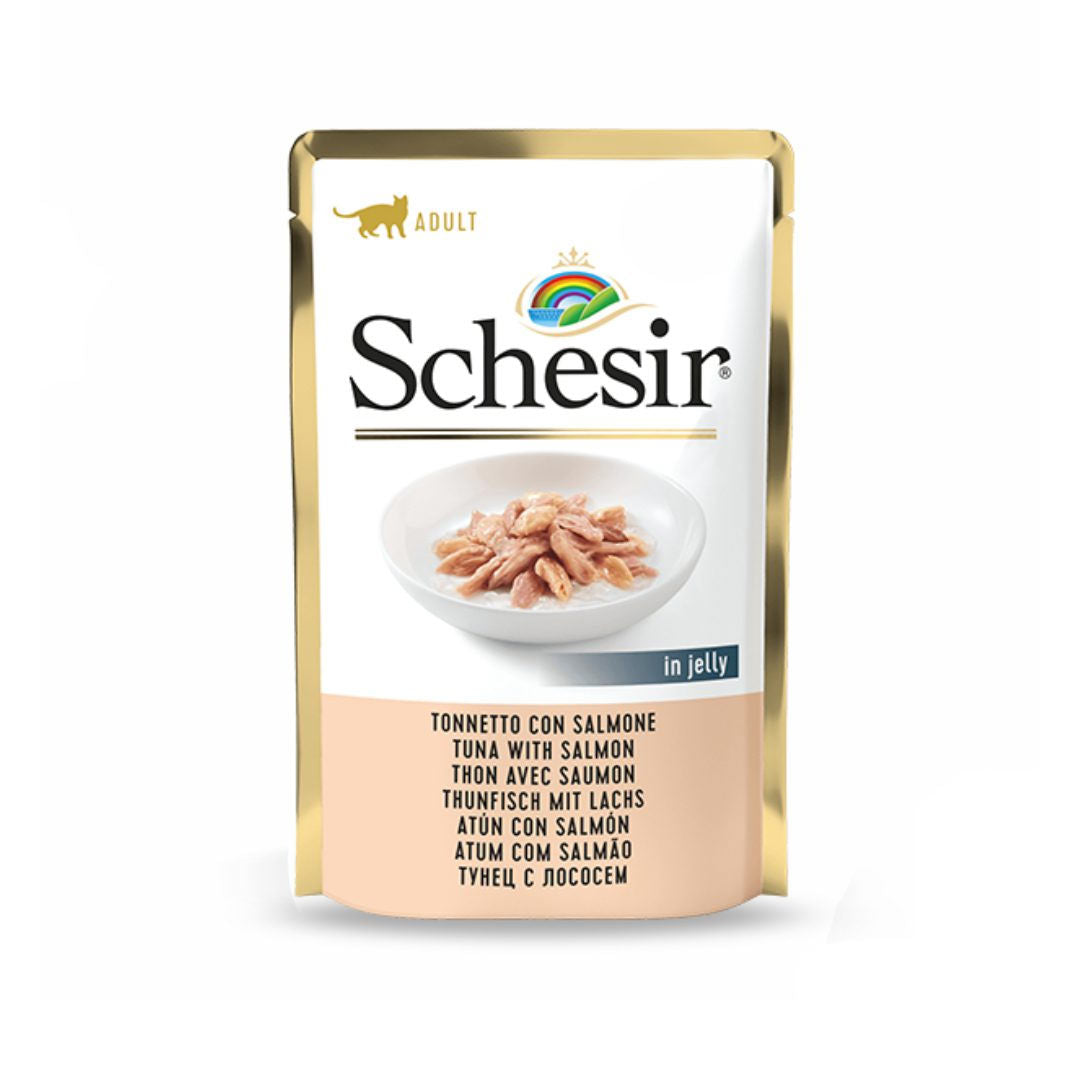 Schesir Salmon and Tuna in Jelly Wet Cat Food 85g