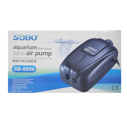 Sobo Akvaryum Hava Motoru 2 Çıkışlı 4,5 Wattx2x5 Lt/Min
