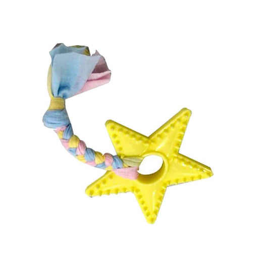 يورو دوج لعبة جرو على شكل نجمة صفراء لخدش الأسنان مقاس 18 سم