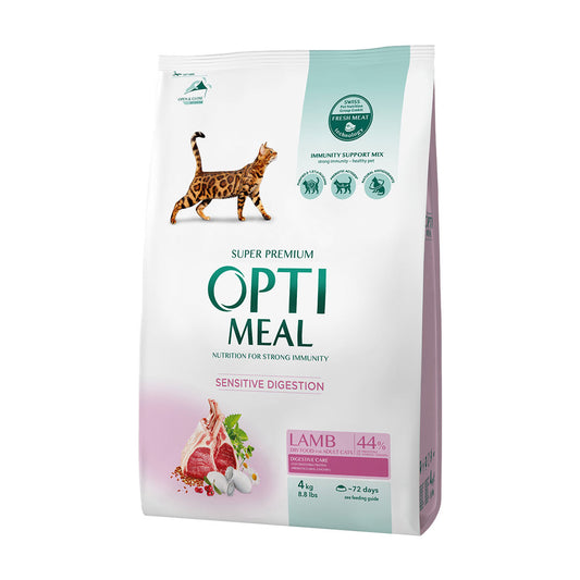 Optimeal Sensitive Digestion with Lamb Adult Cat Food 4kg