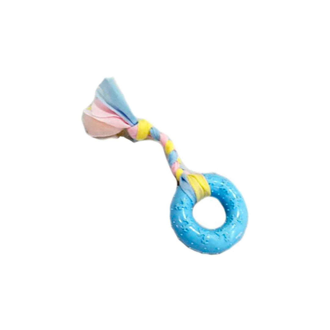 لعبة جرو الكلب بحلقة صغيرة زرقاء اللون من يورو دوج، مقاس 16 سم