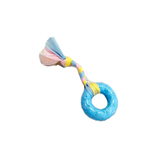 لعبة جرو الكلب بحلقة صغيرة زرقاء اللون من يورو دوج، مقاس 16 سم