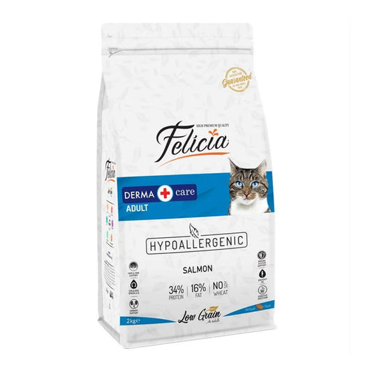 Felicia Sterilised Salmon Flavored Low Grain Hypoallergenic Cat Food 2 Kg