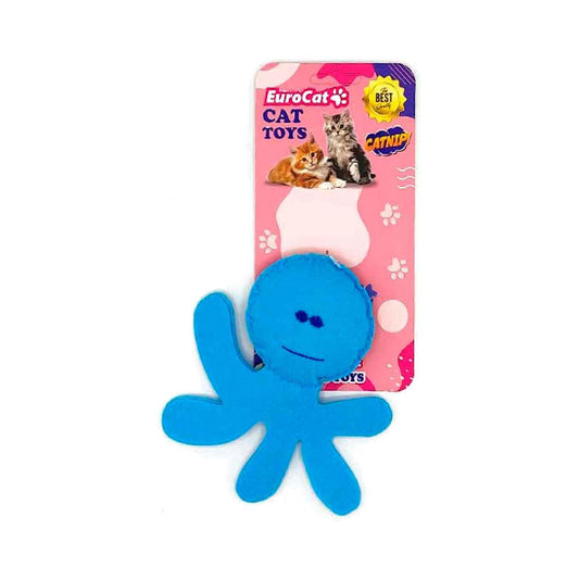 EuroCat Toys Plush Octopus Shaped Cat Toy