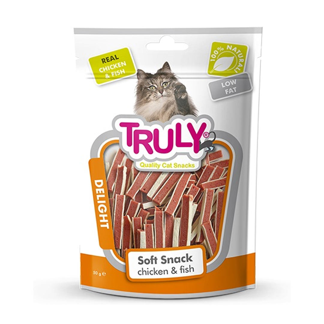 Truly Delight Tavuk Etli ve Balıklı Yumuşak Kedi Ödül Maması 50gr