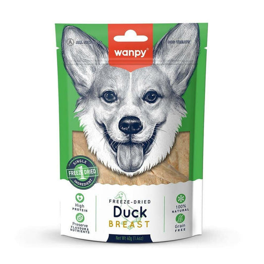 Wanpy Freeze Dried Duck Breast Dog Treats 40g