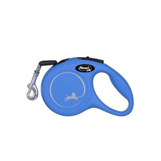 Flexi New Classic Otomatik Şerit Mavi Köpek Gezdirme Kayışı 3m [XS]